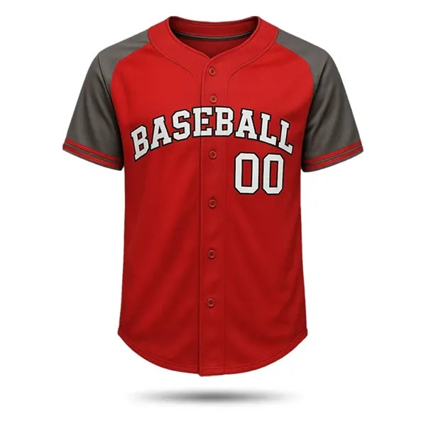 Men's Full Button Sublimated Interlock Baseball Jersey 150G
