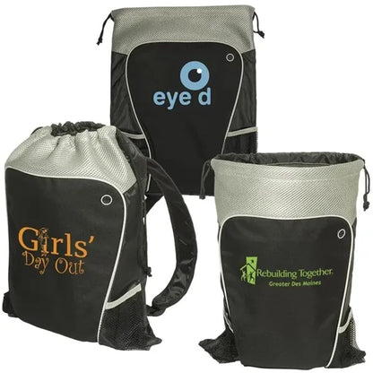 Hikers Two-Tone Drawstring Backpack
