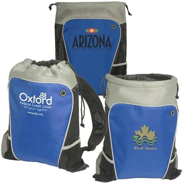 Hikers Two-Tone Drawstring Backpack