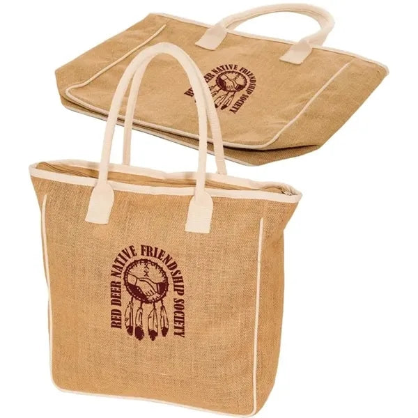 Seville Jute/Canvas Tote