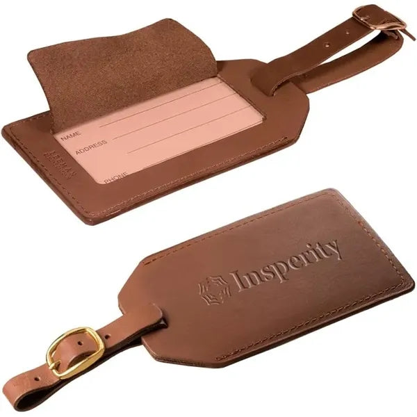 Grand Central Luggage Tag Sueded Full-Grain Leather