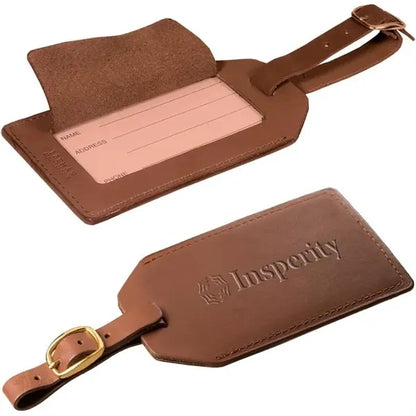 Grand Central Luggage Tag Sueded Full-Grain Leather