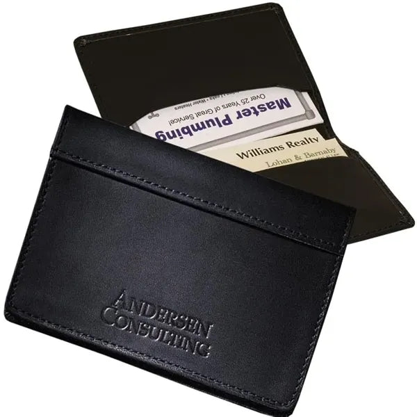 Fire Island Business Card Case Sueded Full-Grain Leather