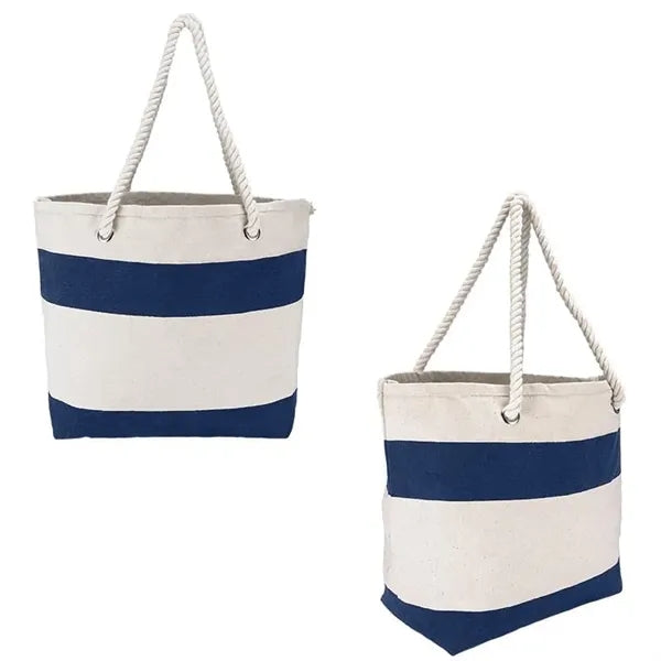 Cotton Resort Tote with Rope Handle