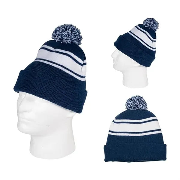 Knit Beanie with Pom Pom