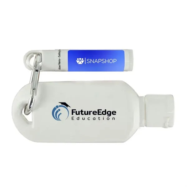 SPF 30 Sunscreen 1 oz Tottle With Carabiner  Clip Balm
