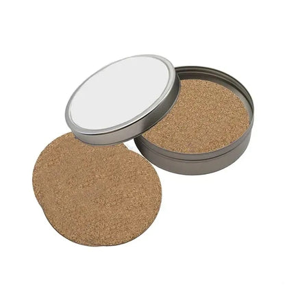 Cork Coaster Set in Round Tin