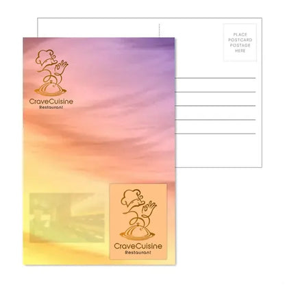 Post Card With Full-Color Golf Bag Luggage Tag