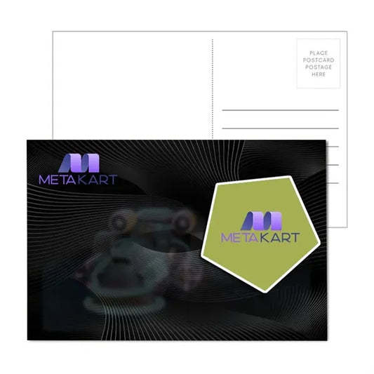Post Card With Full-Color Golf Luggage Tag