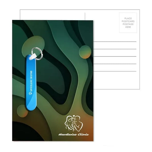 Post Card with 3.5" Nail File With Keyring