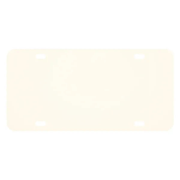 Custom White Poly Plastic License Plate
