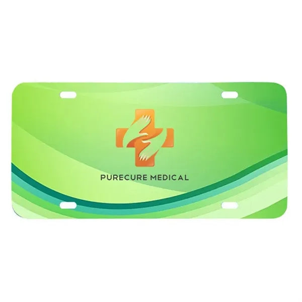 Custom White Poly Plastic License Plate