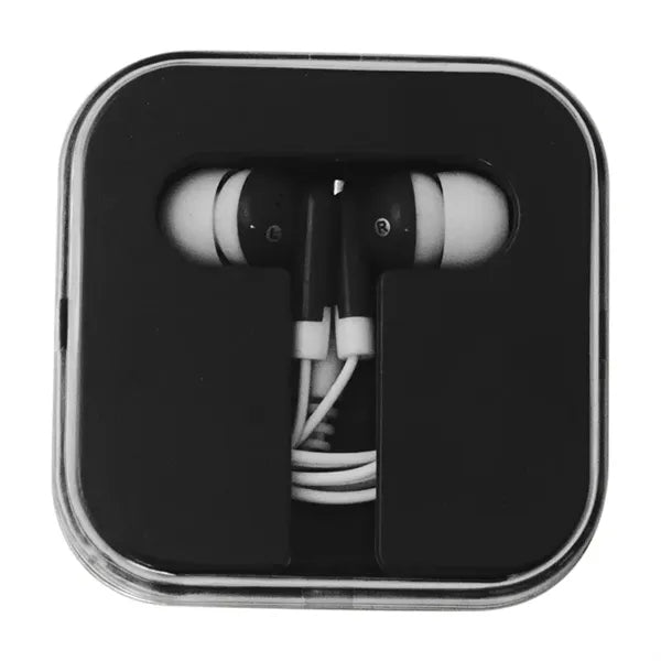 Ear Buds with Colored Square Case
