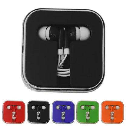 Ear Buds with Colored Square Case