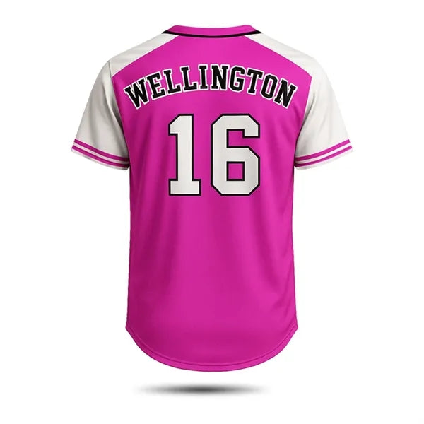 Men's Sublimated Full Button Baseball Jersey Birdseye Mesh