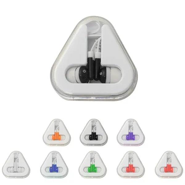 Ear Buds with Triangle Case