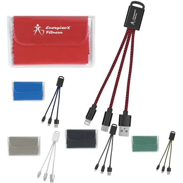 Braided Charging Buddy & Micro Fiber Cloth Set