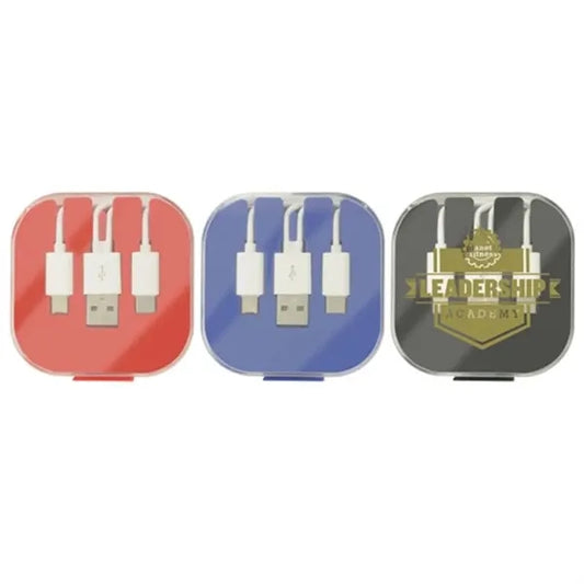 Multi Charging Cables in Case w/ Phone Stand