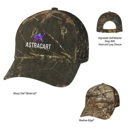 Cotton and Polyester Oak Hunters Cap w/ a Mesh back texture