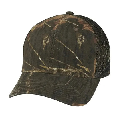 Cotton and Polyester Oak Hunters Cap w/ a Mesh back texture