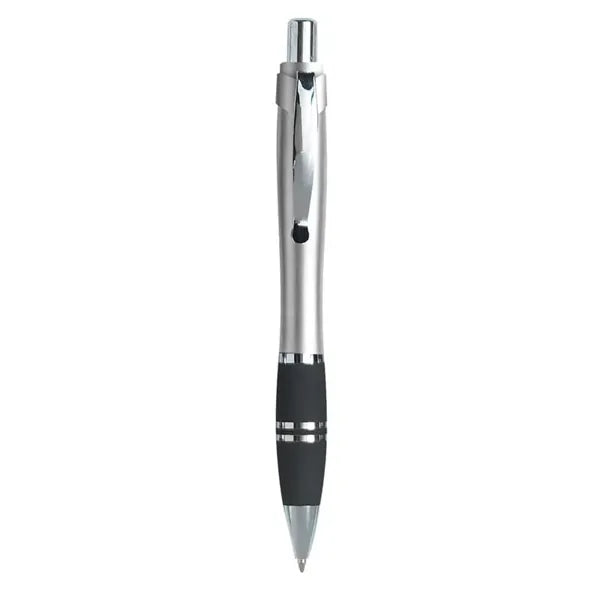Medium Point Silver Plunger Pen