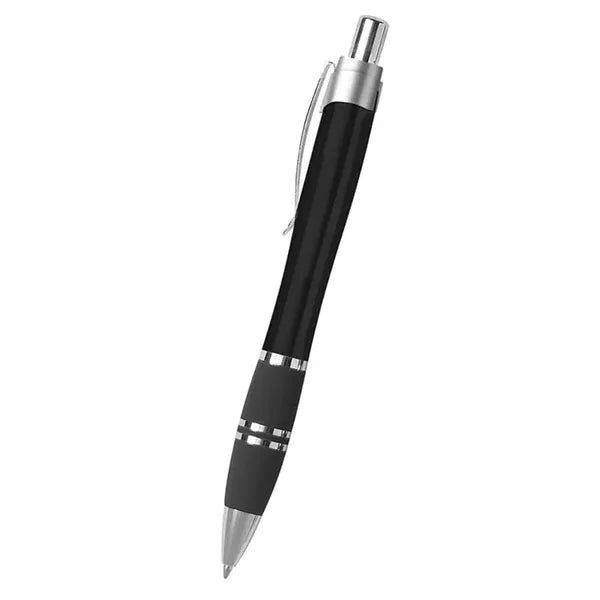 Medium Point Silver Plunger Pen