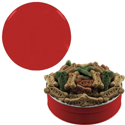 Bone-Shaped Dog Treats in Colored Large Tin