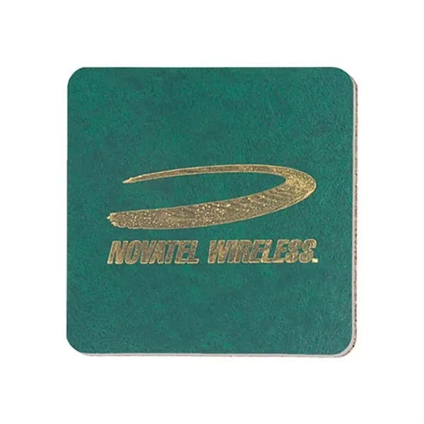 3.5" Square Leatherette Coaster