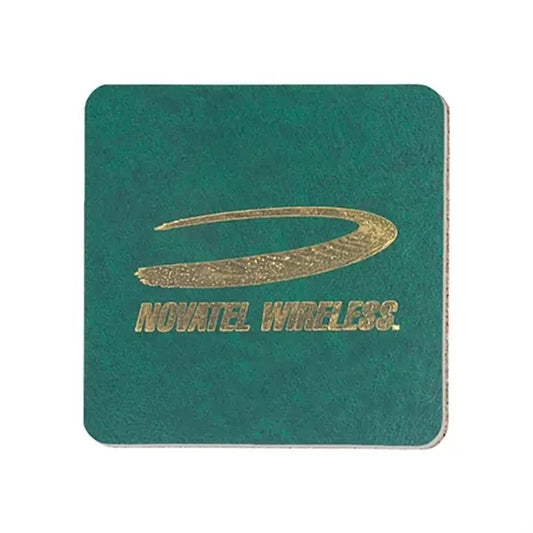 3.5" Square Leatherette Coaster