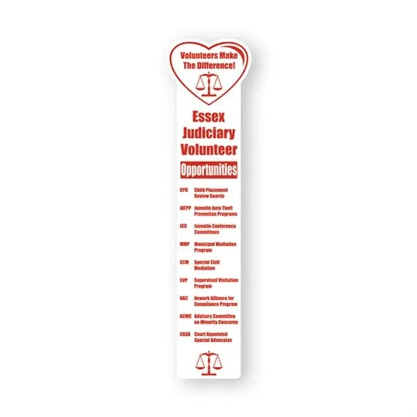 Bookmark - 2"X8" Heart Top Custom Printed Bookmarks