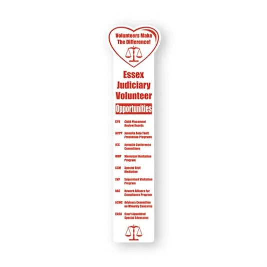 Bookmark - 2"X8" Heart Top Custom Printed Bookmarks