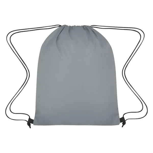 Drawstring Bag with Zippered Front Pockets