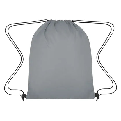 Drawstring Bag with Zippered Front Pockets