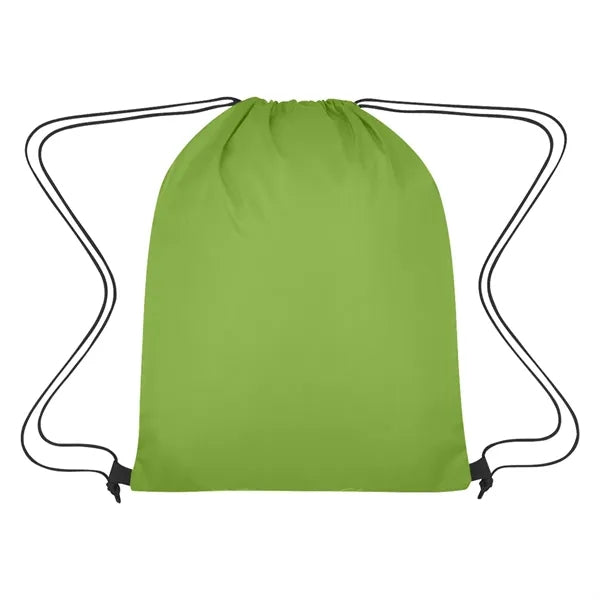 Drawstring Bag with Zippered Front Pockets