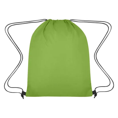 Drawstring Bag with Zippered Front Pockets