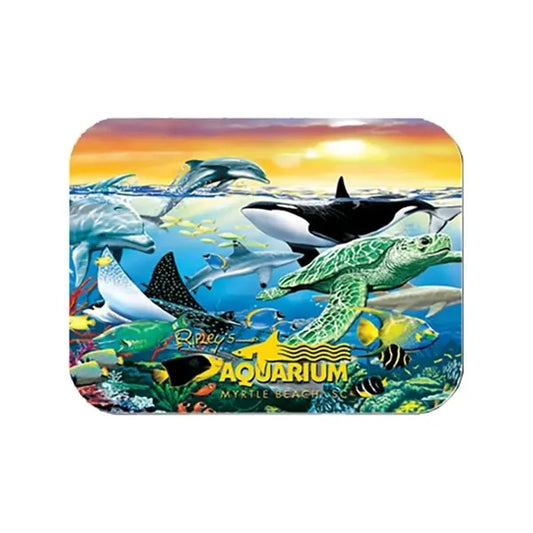 6"X8" Hard Top Custom Rectangle Mouse Pad w/ 1/8" Foam Base