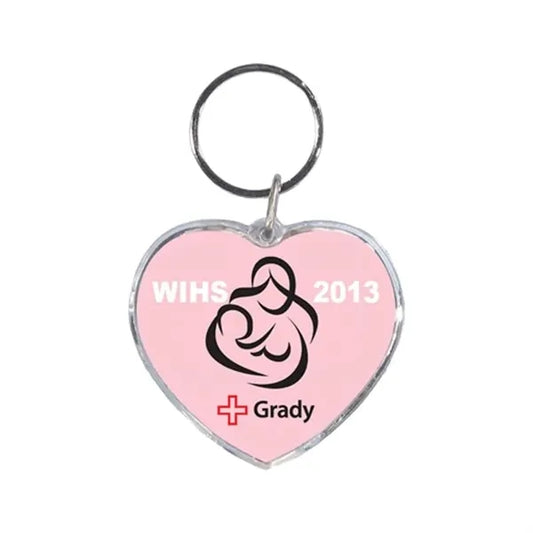 Heart Shape Acrylic Keytag 1 3/4"