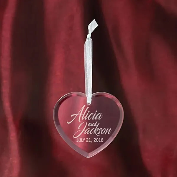 Heart Shape Glass Ornaments