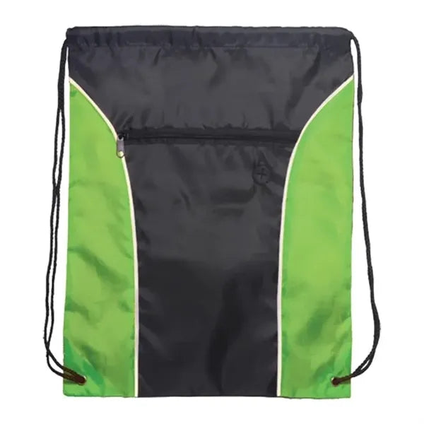 Drawstring Backpack - Two Tone Polyester Drawstring Bags