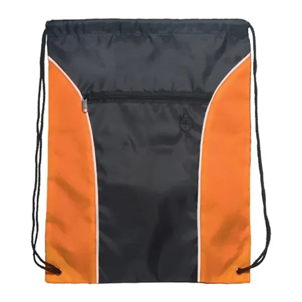 Drawstring Backpack - Two Tone Polyester Drawstring Bags