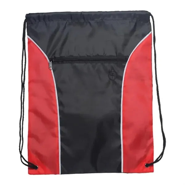 Drawstring Backpack - Two Tone Polyester Drawstring Bags