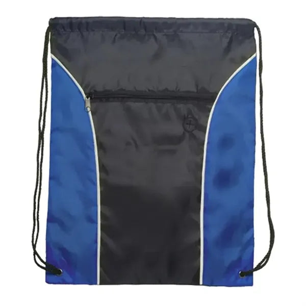 Drawstring Backpack - Two Tone Polyester Drawstring Bags