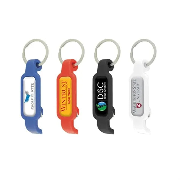 Full Color Bottle/Can Opener Key Ring 3/4"x2 1/2"x1/2"