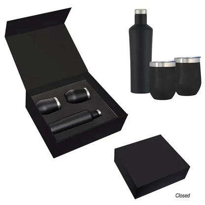 Gravender Wine Glass and Stainless Steel Bottle