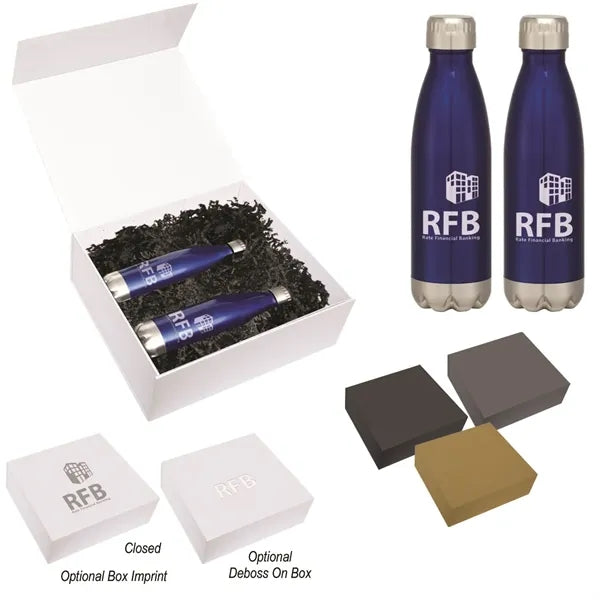 Gift Box with 16 Oz. Stainless Steel Bottles