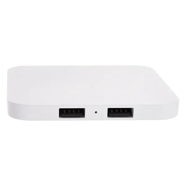 Desktop Dual-Purpose Wireless Charger and Two-Port USB Hub
