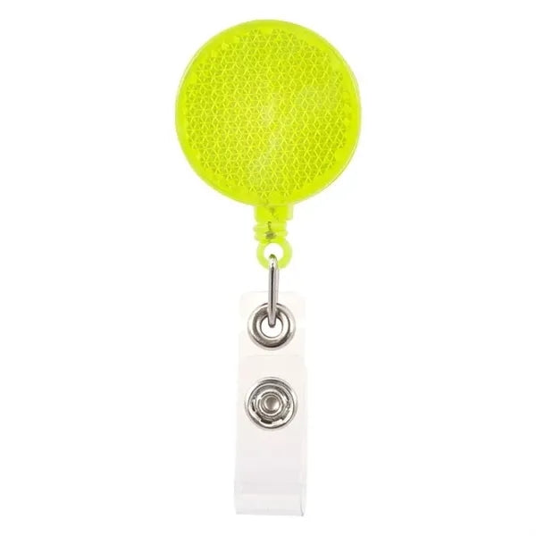 Reflector Retractable Badge Holder