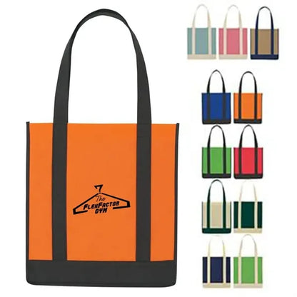 Non-Woven Two-Tone Shopper Tote Bag