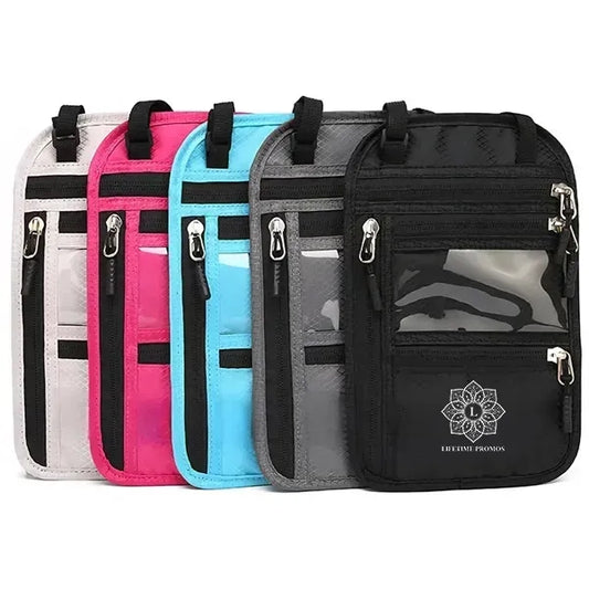 Travel Neck Pouch Wallet with RFID Blocking