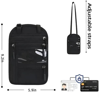 Travel Neck Pouch Wallet with RFID Blocking